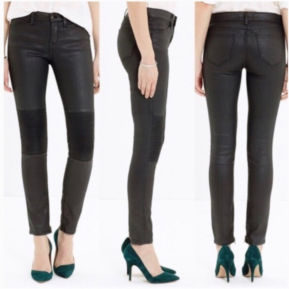 MADEWELL Moto Faux Leather Cropped Pants